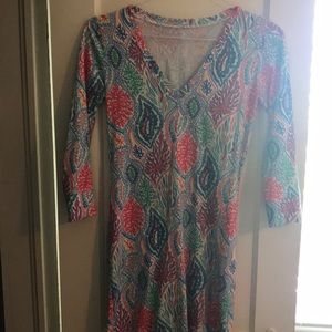 Lilly Pulitzer Xs Pima cotton dress 3/4 sleeve